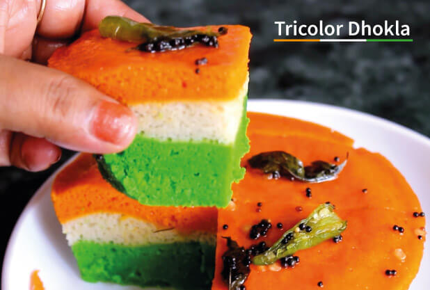 Tricolor Dhokla Tricolor Dhokla