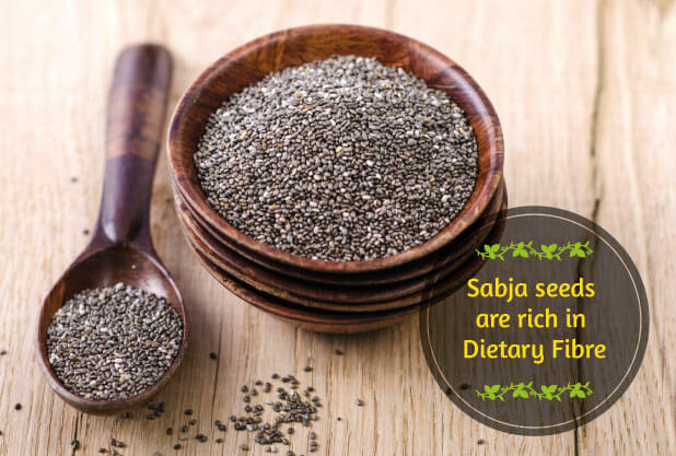 DietaryFibre in Sabja Seeds help in weight loss DietaryFibre in Sabja Seeds help in weight loss